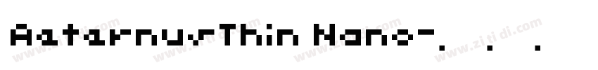 AeternusThin Nano字体转换